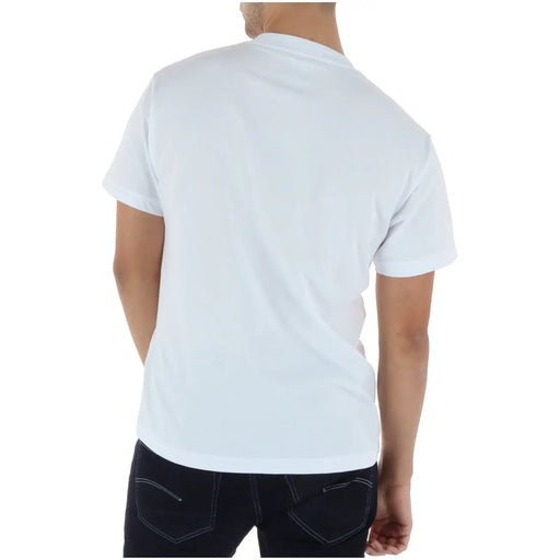 Weißes Vans Herren-T-Shirt aus Baumwolle mit klassischem Rundhalsausschnitt und kurzen Ärmeln aus weichem, atmungsaktivem Material