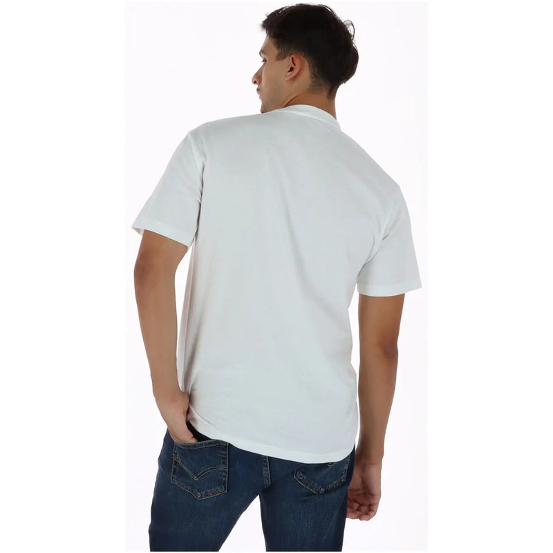 Weißes, kurzärmeliges Baumwoll-T-Shirt mit Rundhalsausschnitt t-shirt Vans Herrenmodell, ideal für Freizeitkleidung