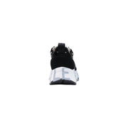 Voile Blanche Damen-Sneaker aus schwarzem Wildleder mit klobiger Sohle und markantem geometrischem LF-Logo auf transparenter Zwischensohle