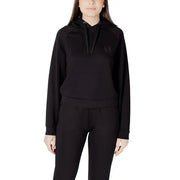Black hooded sweatshirt and leggings set displayed with a White Hooded Sweatshirt and Leggings Set model